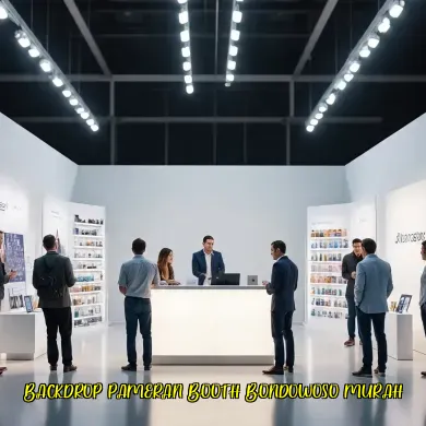 backdrop pameran booth bondowoso murah